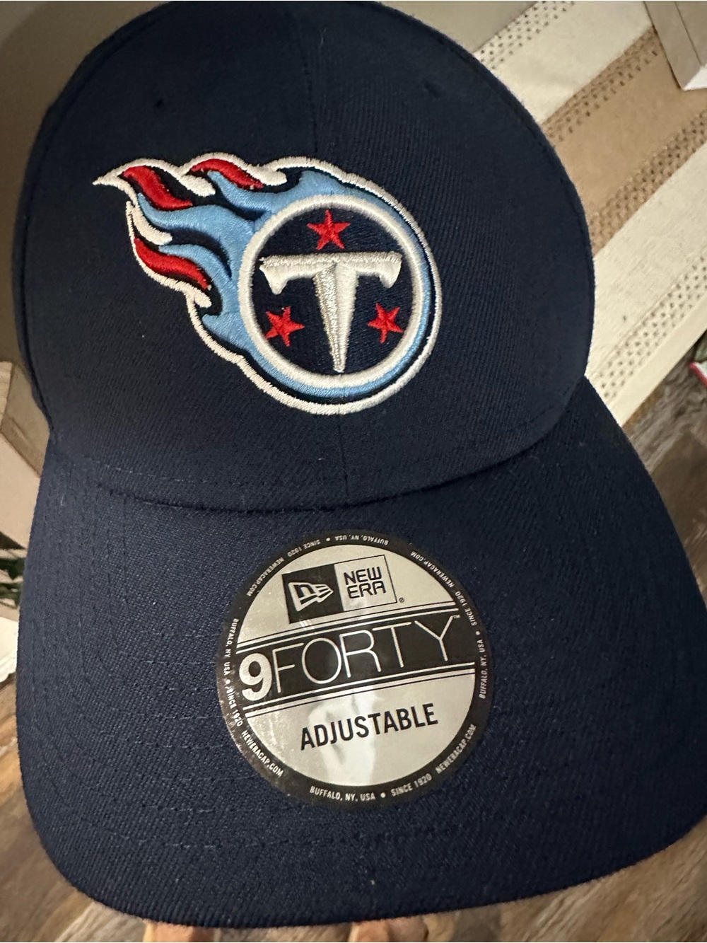 Hat with sports logo